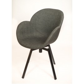 Fauteuil DAHLIA tissu + pied SWIVEL